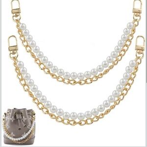 Gold and Pearl Chain Strap